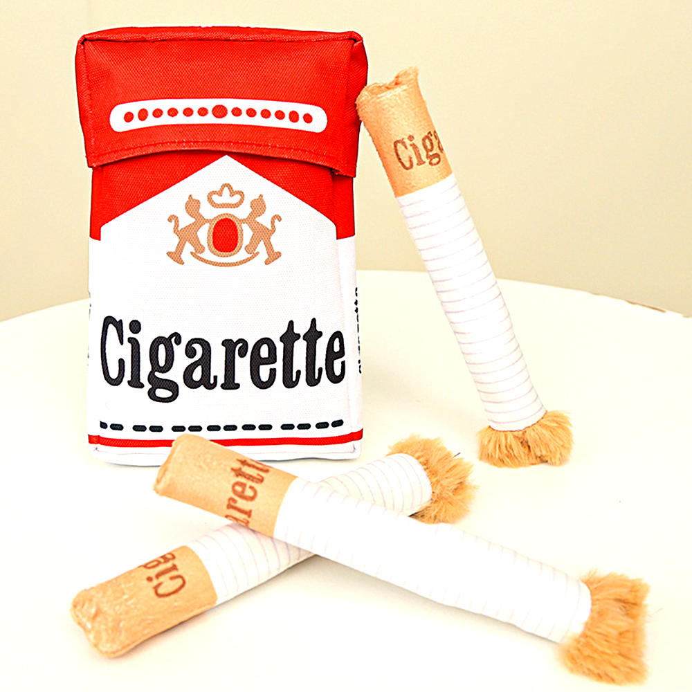 Realistic Cigarette Style Pet Toy Set Pet Toys With Sound Cigarette Box & Stick Toys For Chewing