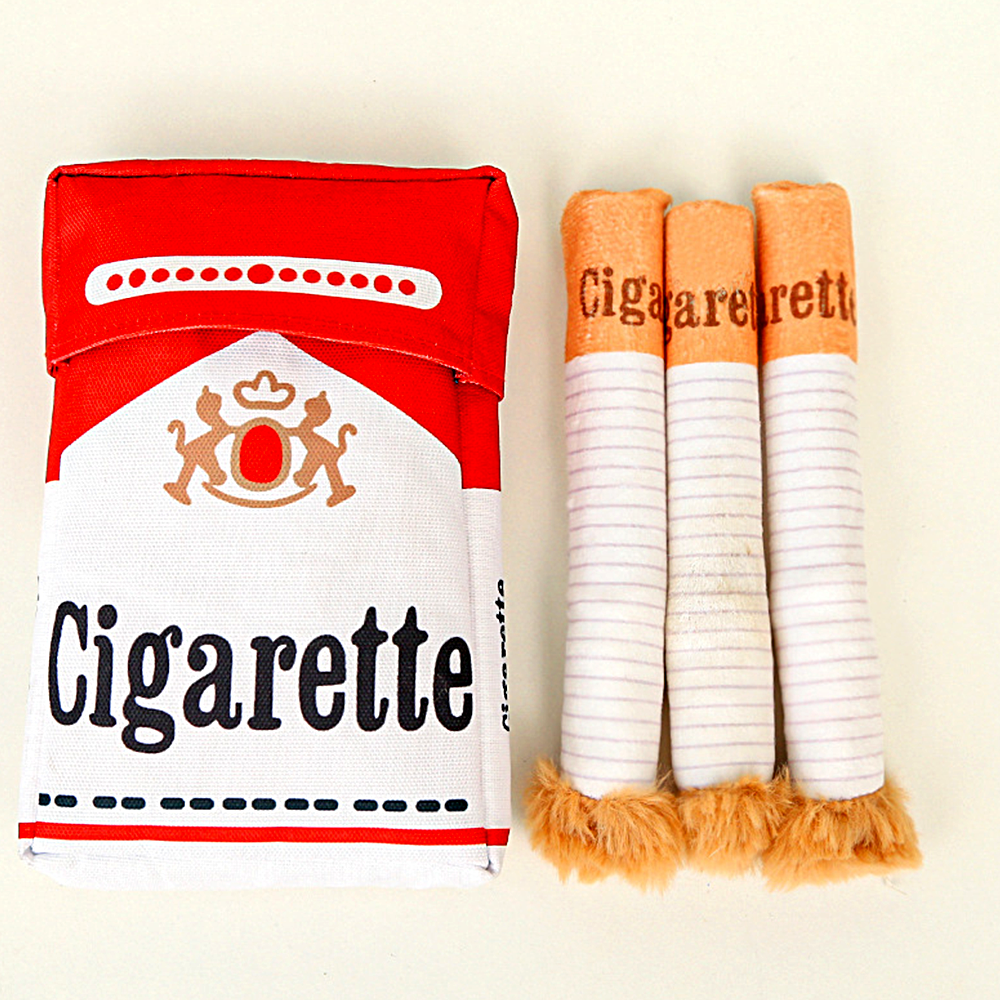 Realistic Cigarette Style Pet Toy Set Pet Toys With Sound Cigarette Box & Stick Toys For Chewing