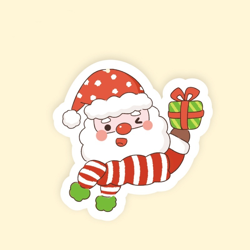 Christmas Greeting Card Scarf Santa Claus 0.01x10x10CM - MySpotifyGlass
