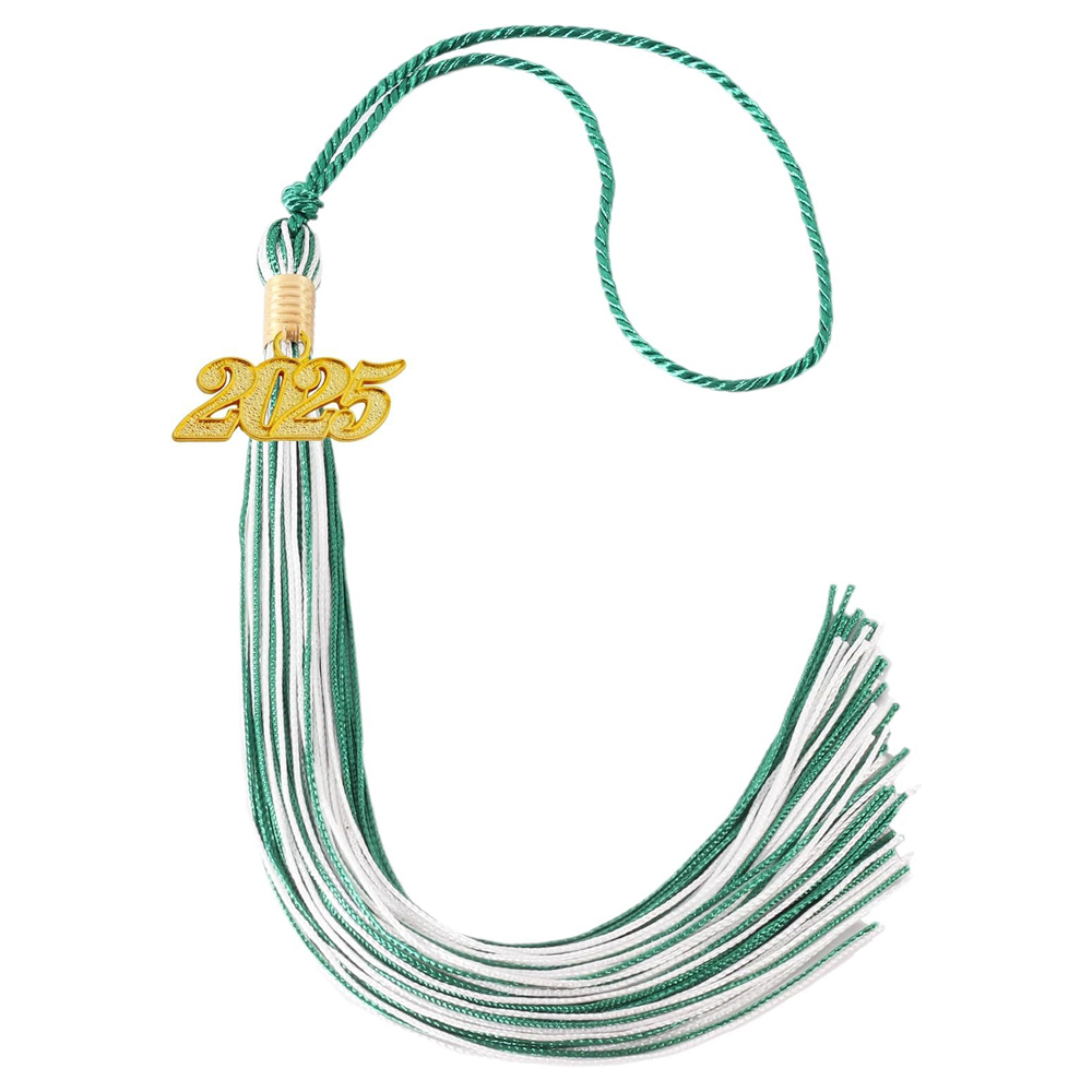 Green - White 2025 Graduation Cap Tassel Graduation Hat Tassel Ceremonies Accessories for Graduates