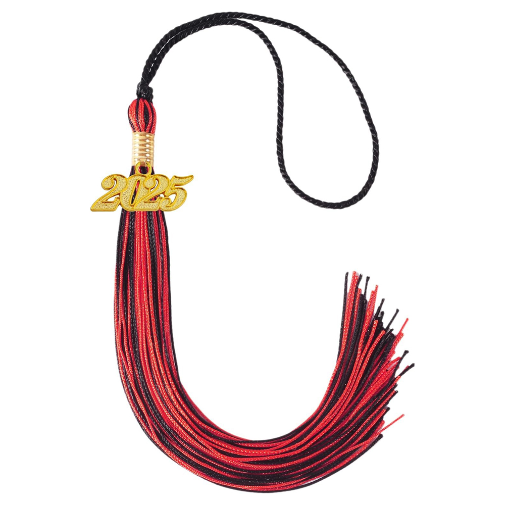 Black - Red 2025 Graduation Cap Tassel Graduation Hat Tassel Ceremonies Accessories for Graduates