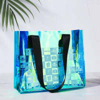 Clear Illusion Laser Handbag PVC Waterproof Gift Bag $3.99