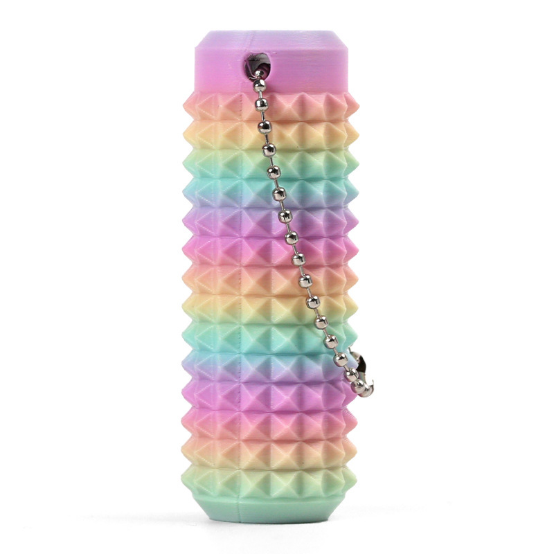 Custom Name Spiky Grippie Stim Keychain Mini Fidget Toy Venting Key Pendant for Anxiety Relief Positive - GiftlabUK