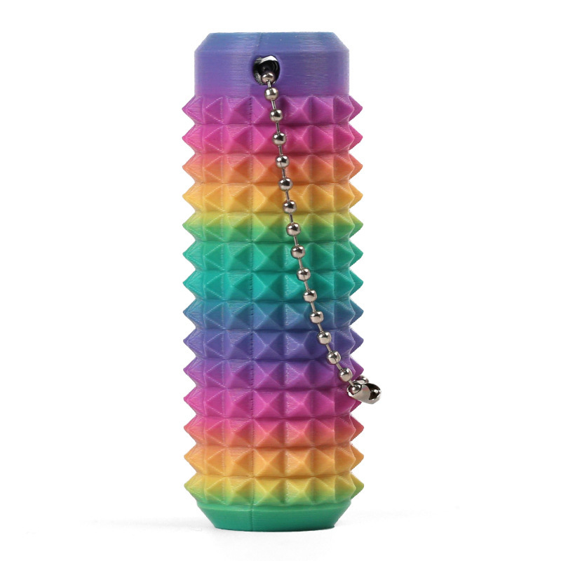 Custom Name Spiky Grippie Stim Keychain Mini Fidget Toy Venting Key Pendant for Anxiety Relief Positive - GiftlabUK