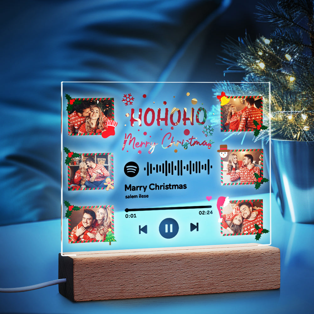 Custom Photo Spotify Night Light Custom Music Plaque Christmas Gift
