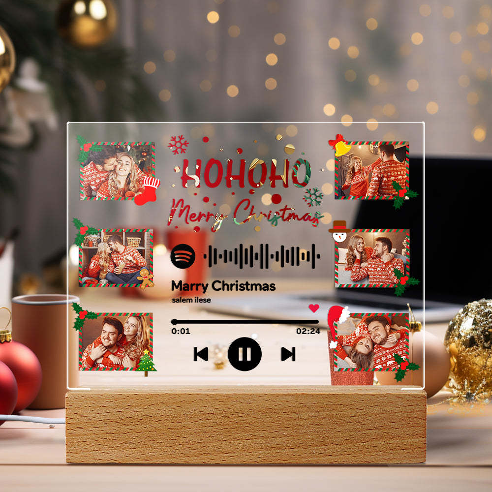 Custom Photo Spotify Night Light Custom Music Plaque Christmas Gift