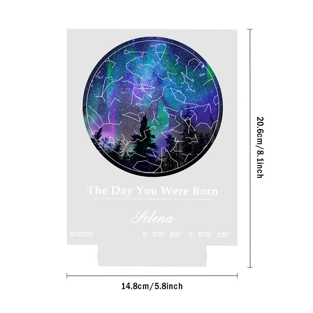 Custom Star Map Lamp Acrylic Colorful Night Light Romantic Christmas Gift -