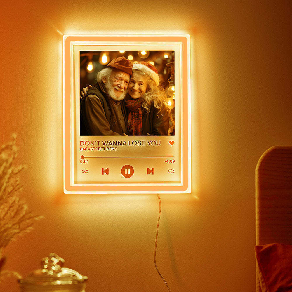 Custom Photo Night Light Personalized Music Neon Plaque Christmas Gifts -