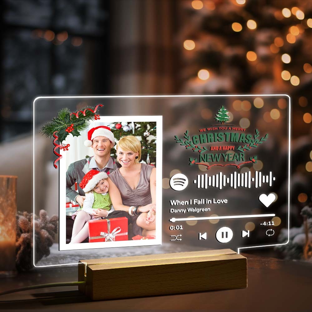 Custom Spotify Code Lamp Personalized Photo Light Night Custom Christmas Gift for Boyfriend -