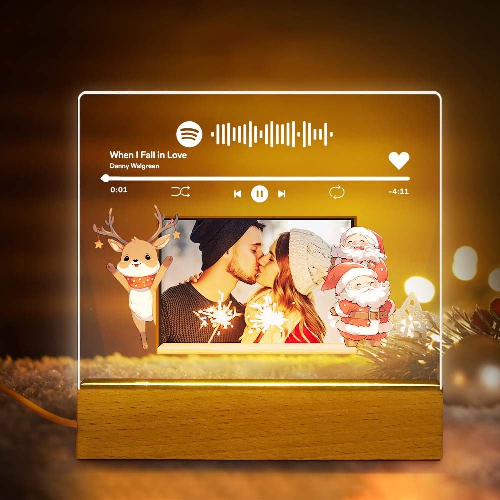 Personalized Spotify Light Night Custom Christmas Lamp Custom Christmas Gift for Lover -