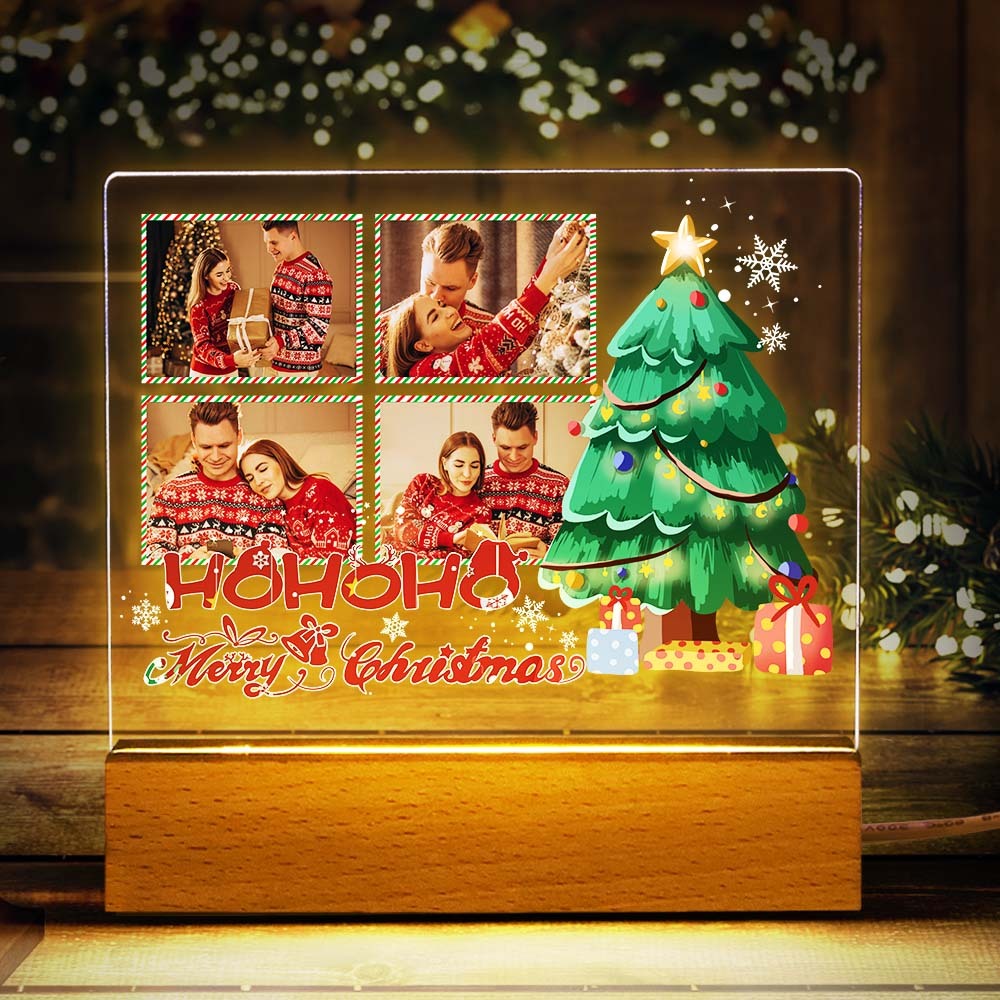 Personalized Photo Light Night Custom Christmas Lamp Custom Christmas Gift for Her -