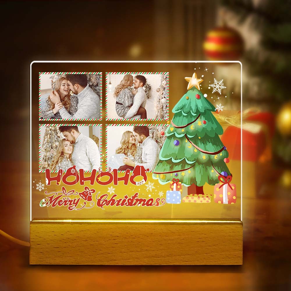Personalized Photo Light Night Custom Christmas Lamp Custom Christmas Gift for Her -