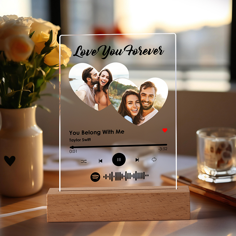 Valentine Night Light Custom Photo Night Light Gifts for Her
