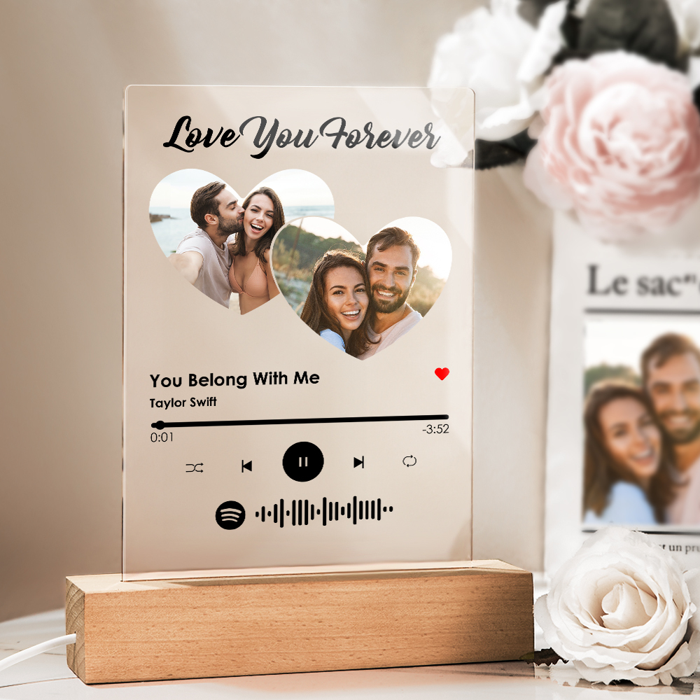 Valentine Night Light Custom Photo Night Light Gifts for Her