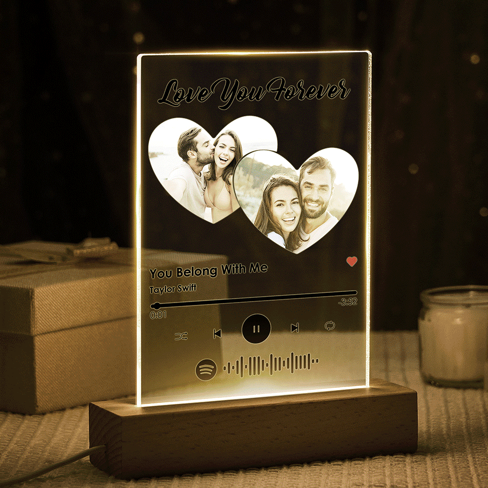 Valentine Night Light Custom Photo Night Light Gifts for Her