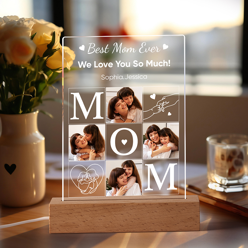 Personalized Photo Lamp Night Light Mothers Day Gifts Personalized Gifts Best Mom Ever Gifts for Mom