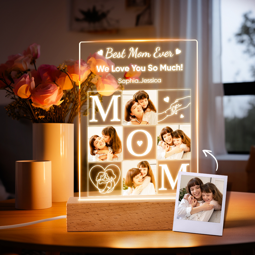 Personalized Photo Lamp Night Light Mothers Day Gifts Personalized Gifts Best Mom Ever Gifts for Mom