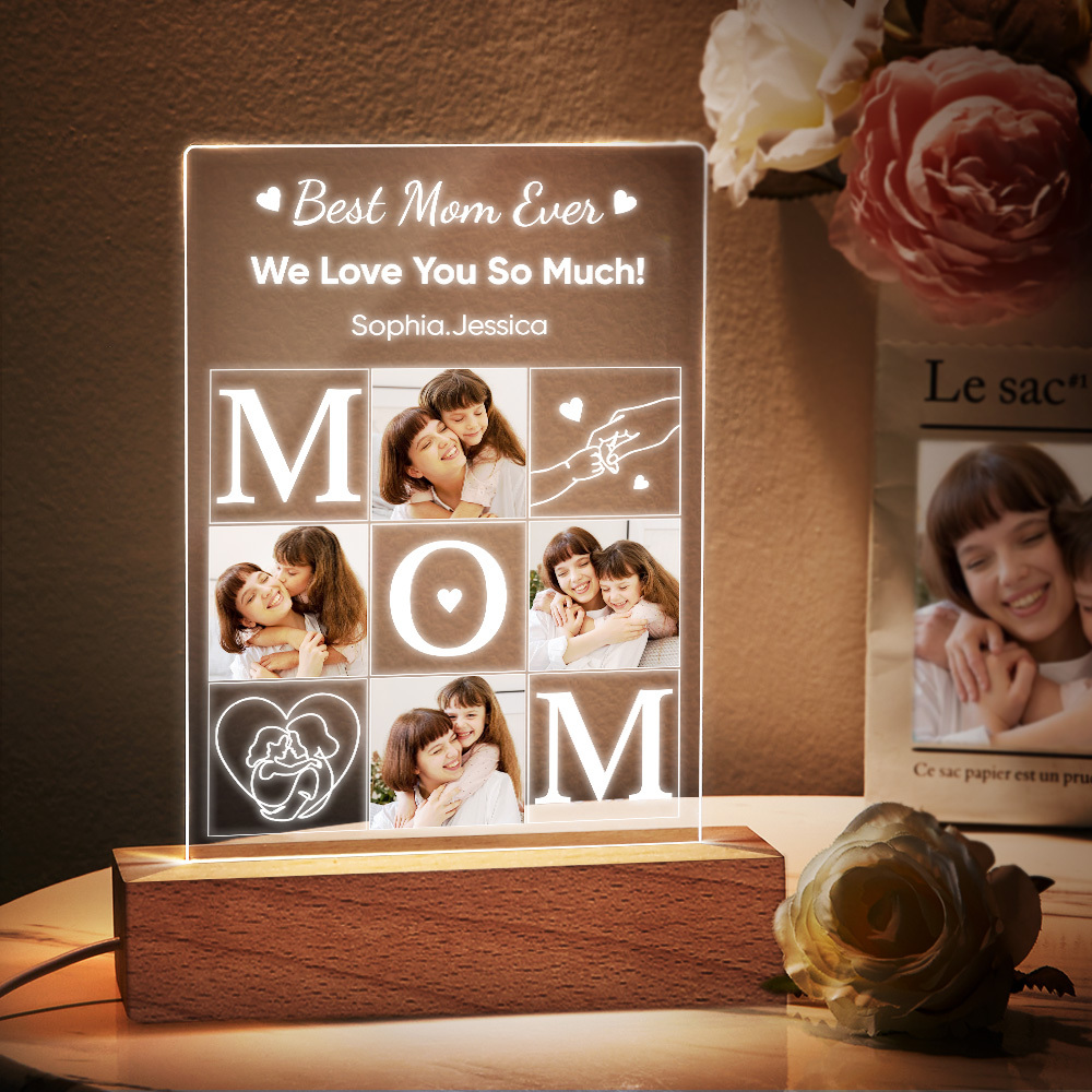 Personalized Photo Lamp Night Light Mothers Day Gifts Personalized Gifts Best Mom Ever Gifts for Mom