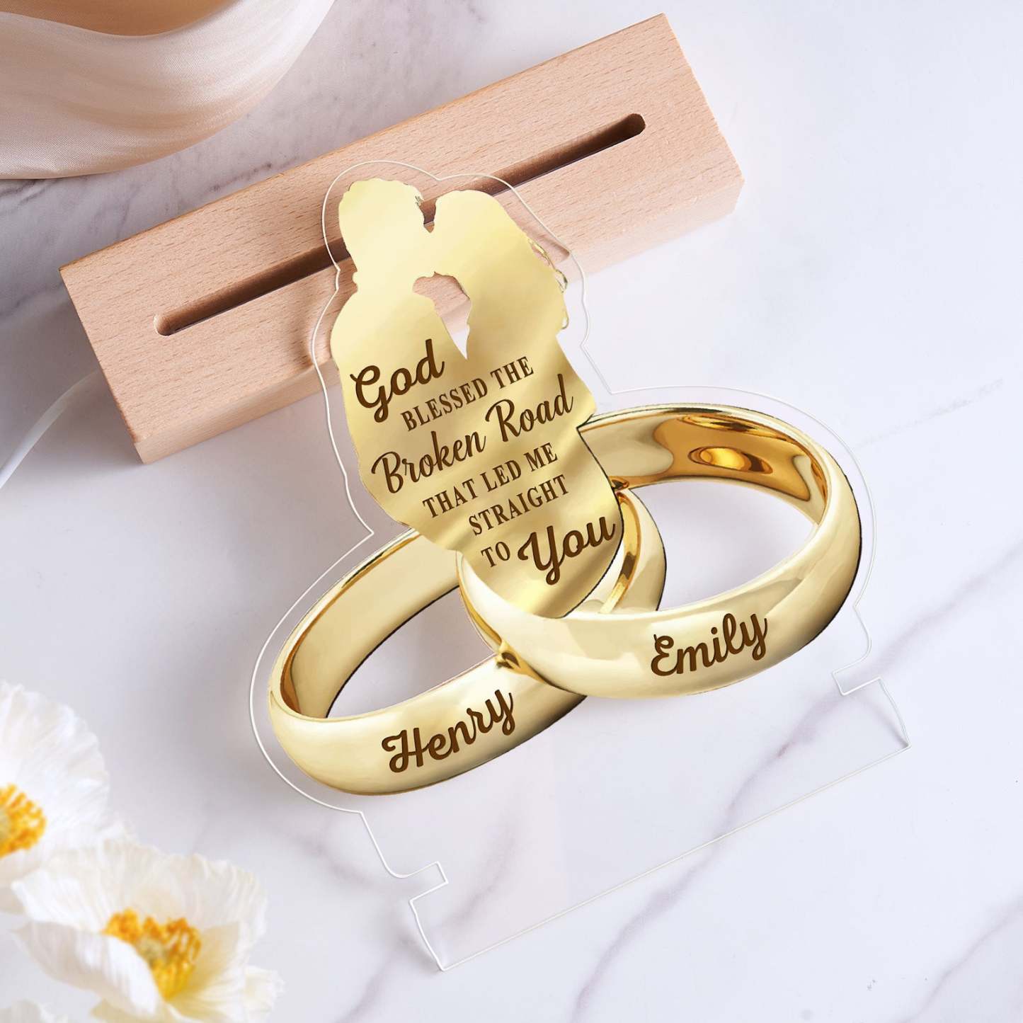 Custom Couple Names Acrylic Lamp Home Decor Anniversary Gifts -