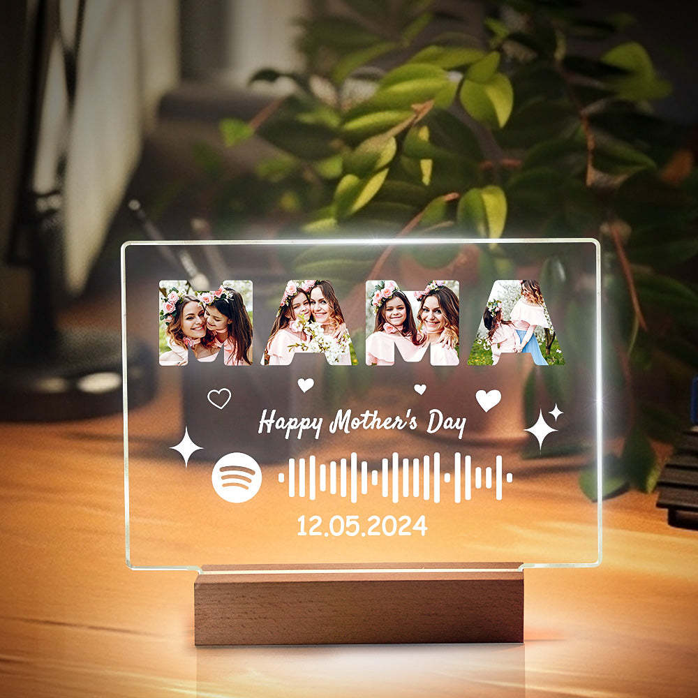 Personalized Gifts Spotify Night Light Custom Night Light Gifts for Mom -