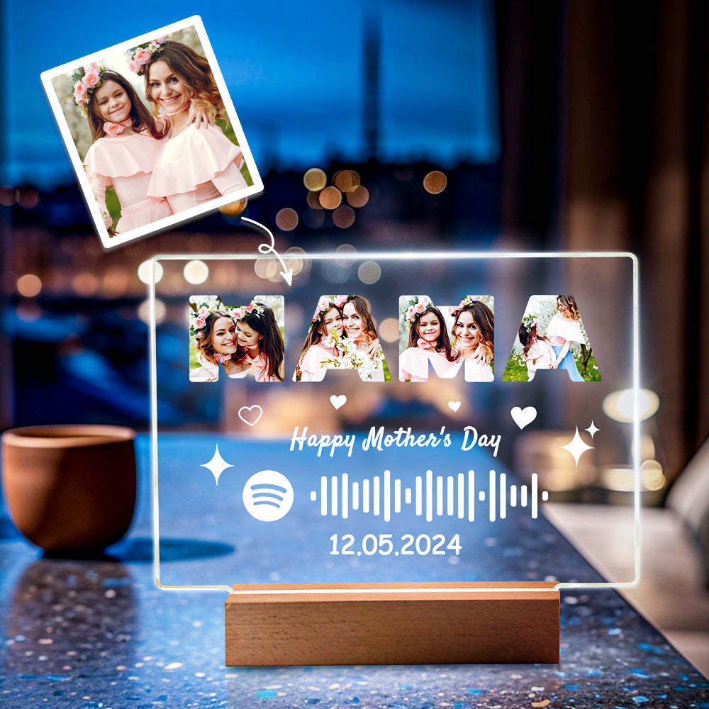 Personalized Gifts Spotify Night Light Custom Night Light Gifts for Mom -