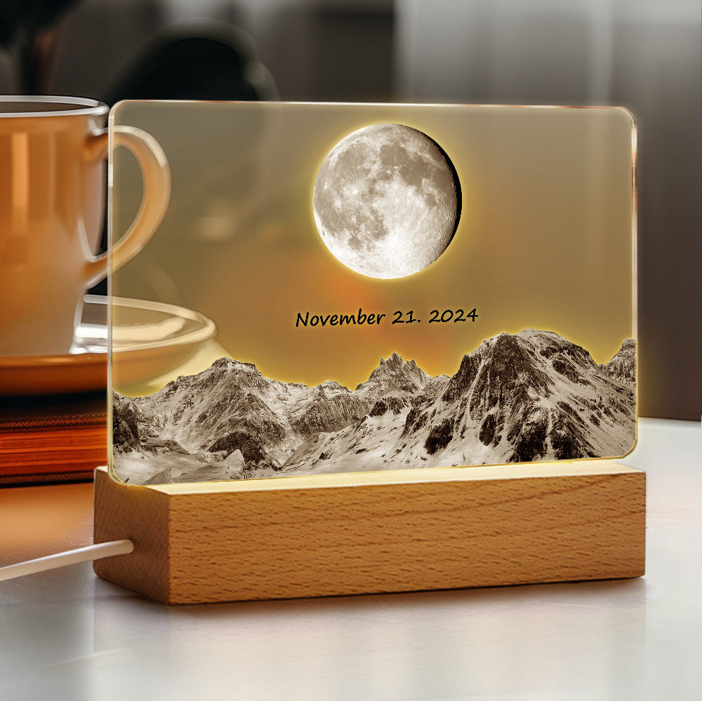 Custom Moon Phase Night Light Calendar Night Light Gift for Couple