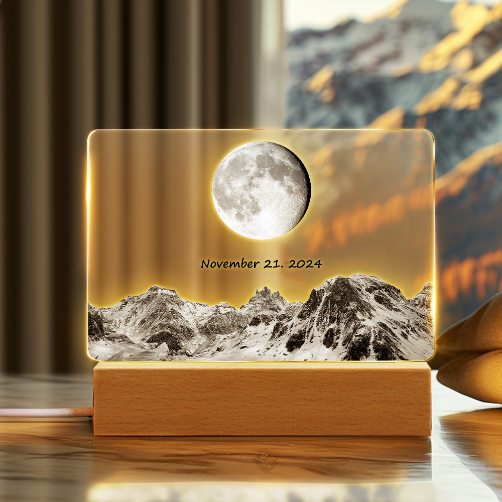 Custom Moon Phase Night Light Calendar Night Light Gift for Couple