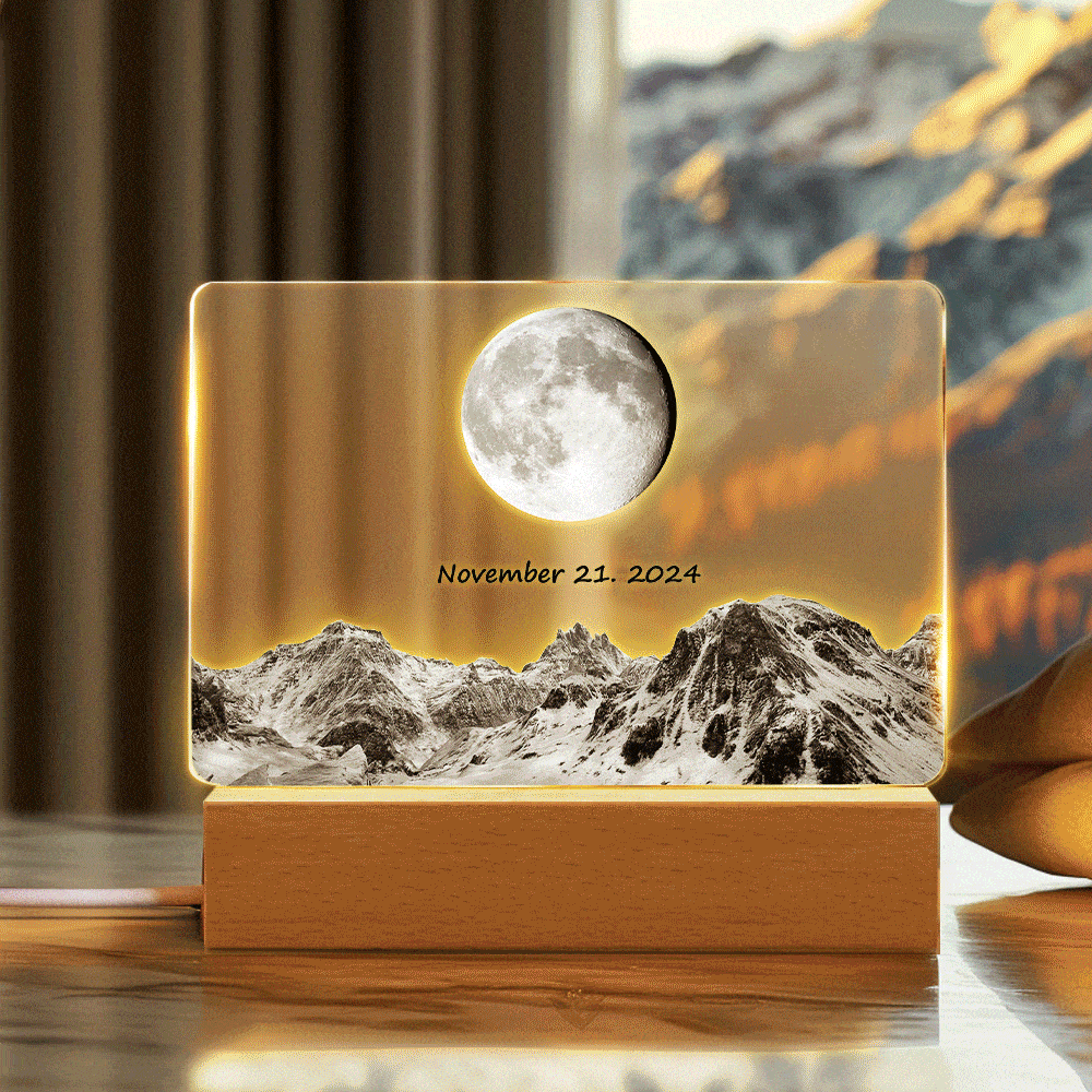 Custom Moon Phase Night Light Calendar Night Light Gift for Couple