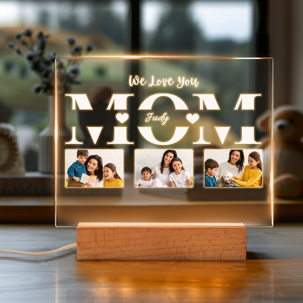 Personalized Acrylic Night Light Gifts For Mom | Custom Gift For the Best Mom