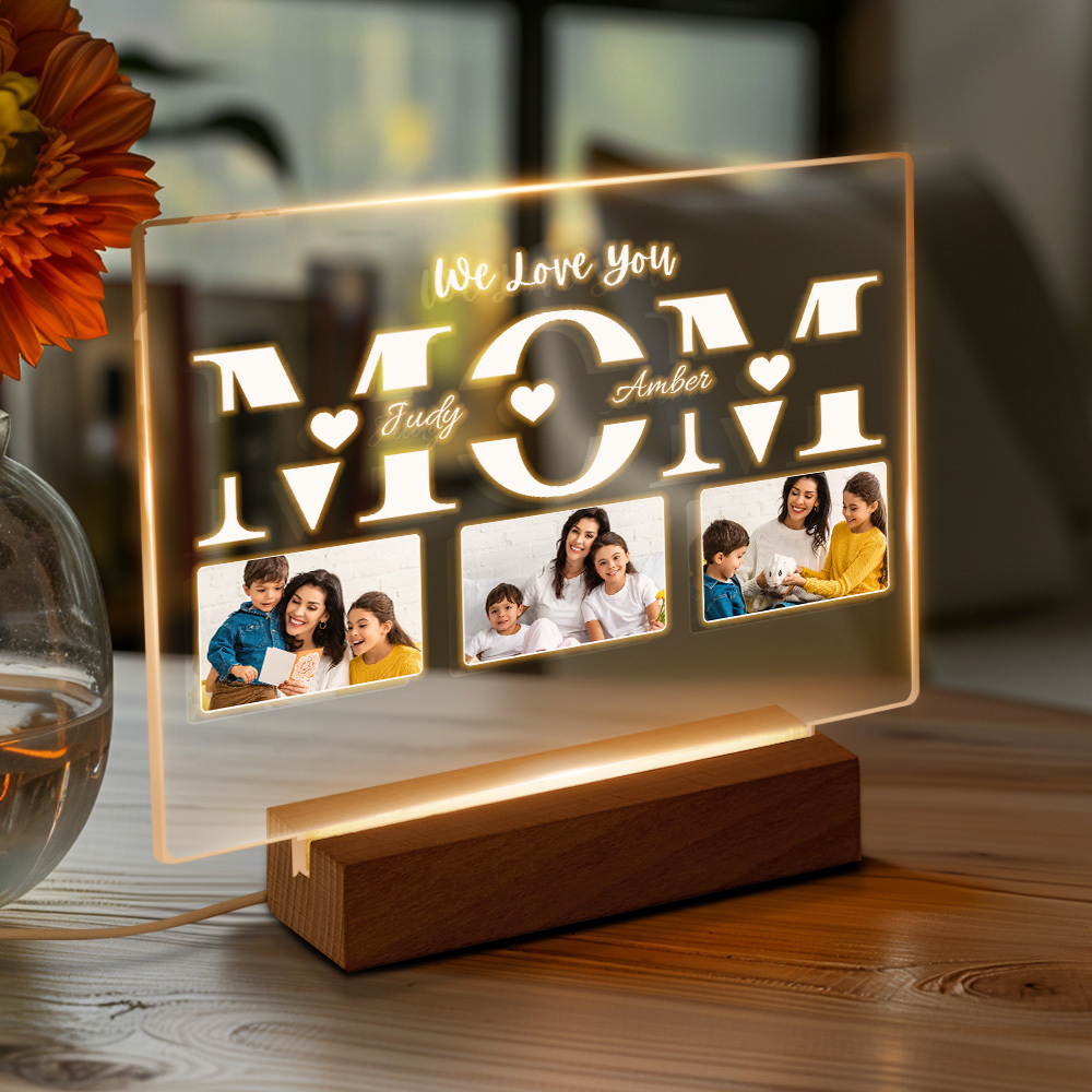 Personalized Acrylic Night Light Gifts For Mom | Custom Gift For the Best Mom
