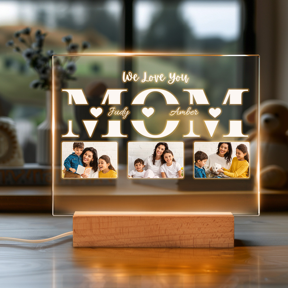 Personalized Acrylic Night Light Gifts For Mom | Custom Gift For the Best Mom