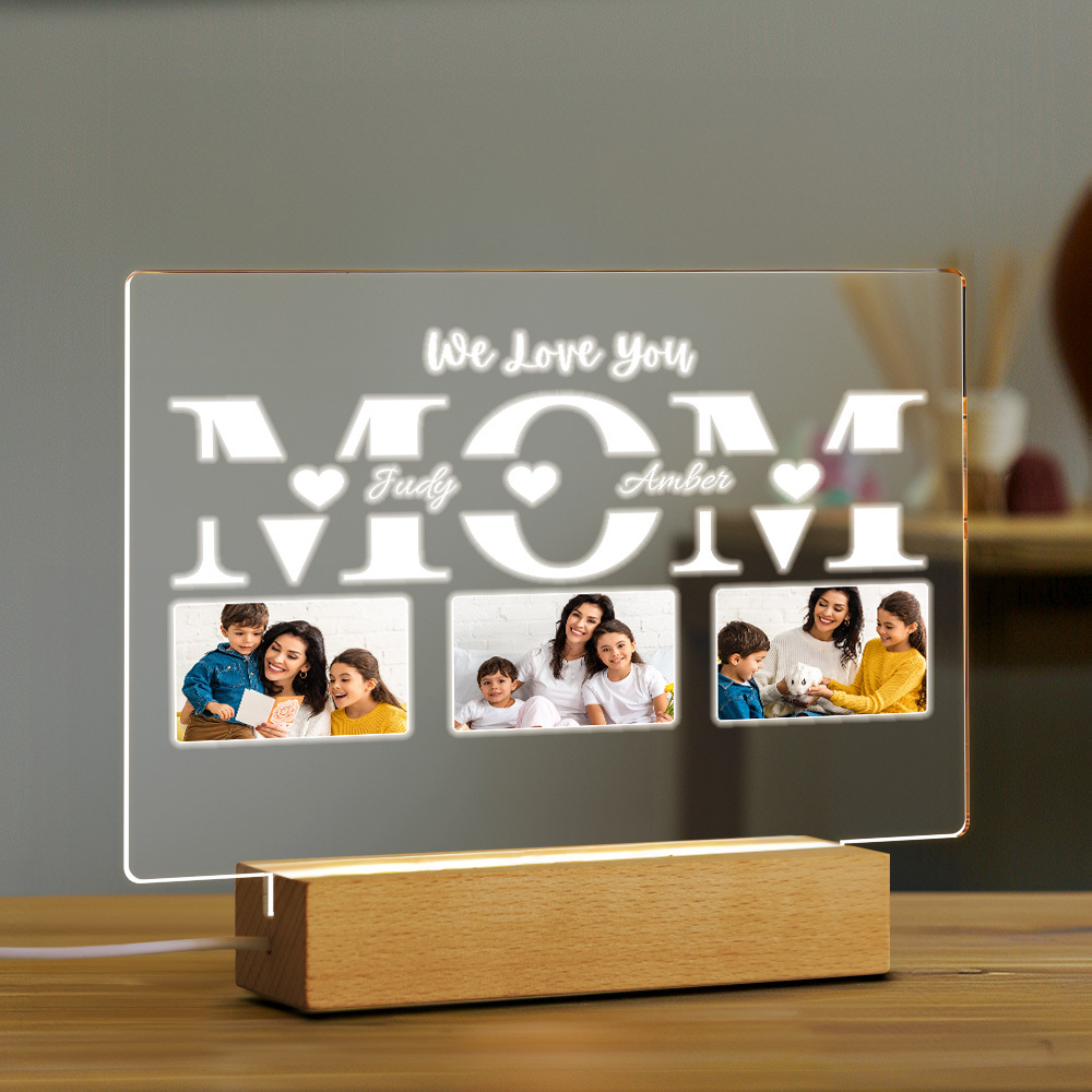 Personalized Acrylic Night Light Gifts For Mom | Custom Gift For the Best Mom