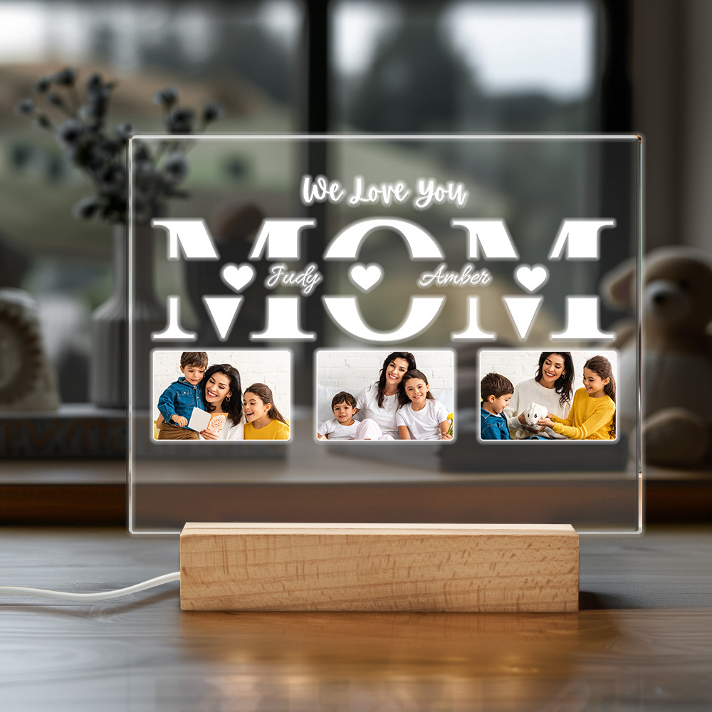 Personalized Acrylic Night Light Gifts For Mom | Custom Gift For the Best Mom