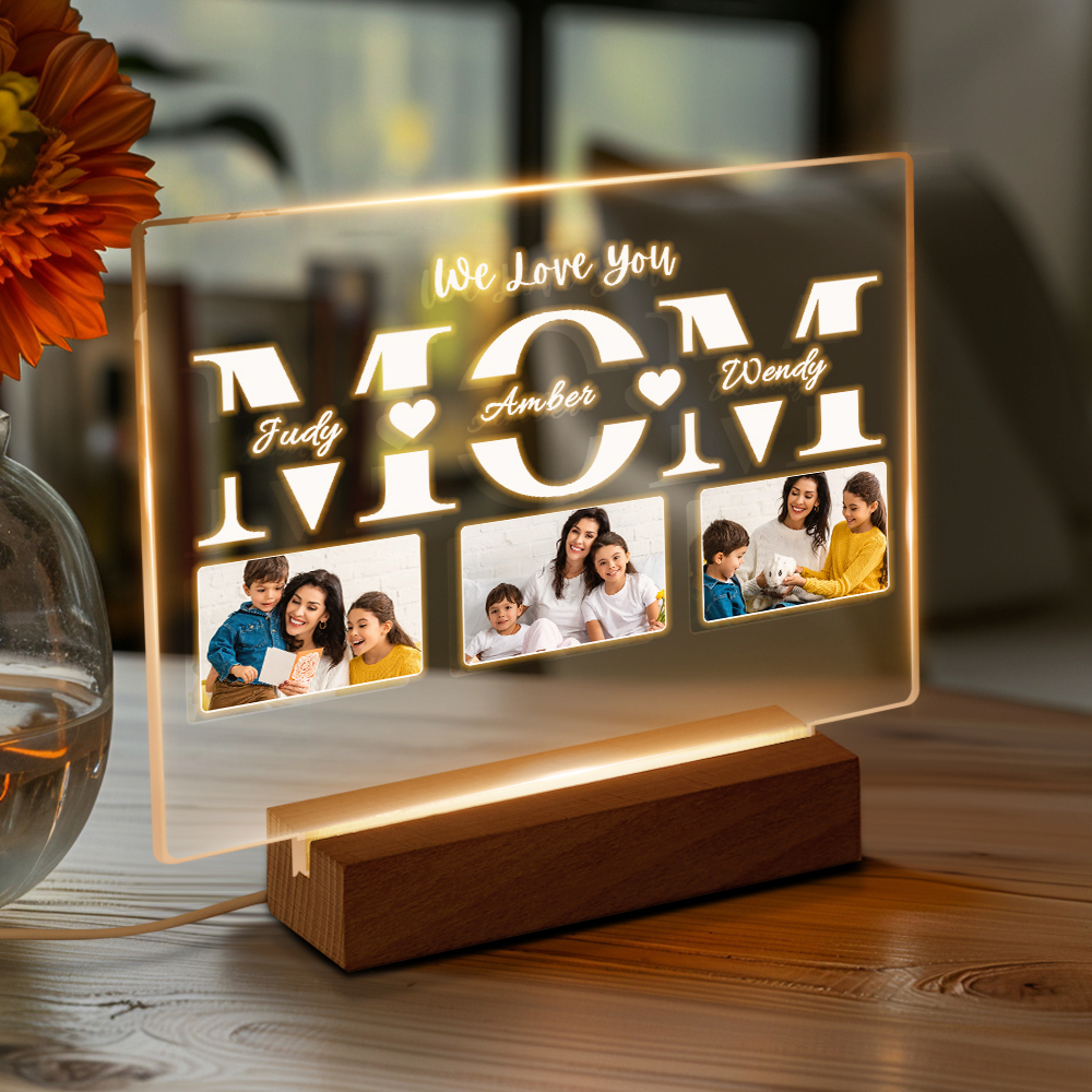 Personalized Acrylic Night Light Gifts For Mom | Custom Gift For the Best Mom