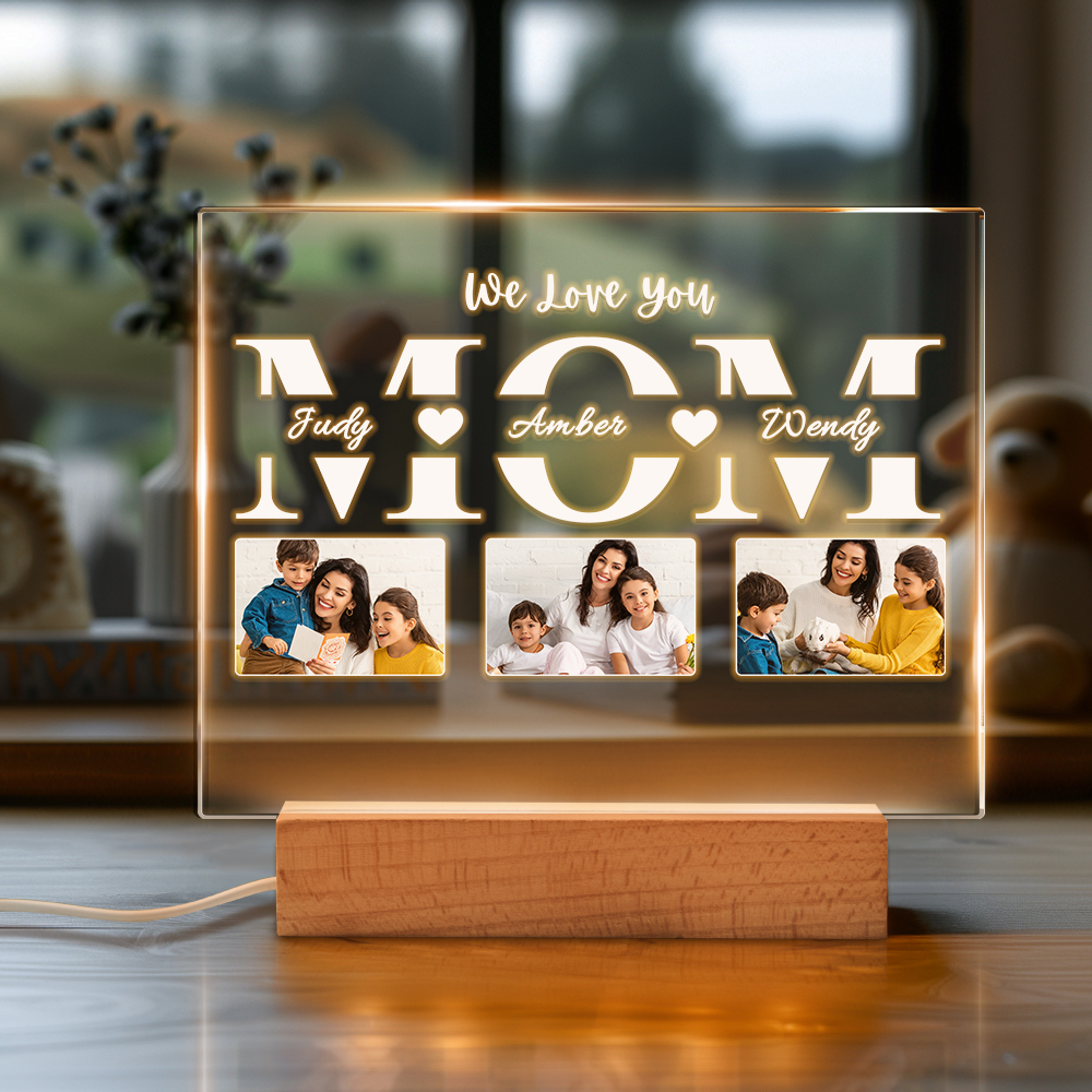 Personalized Acrylic Night Light Gifts For Mom | Custom Gift For the Best Mom