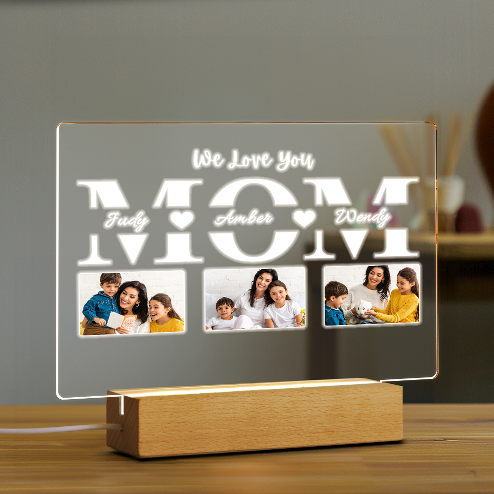 Personalized Acrylic Night Light Gifts For Mom | Custom Gift For the Best Mom