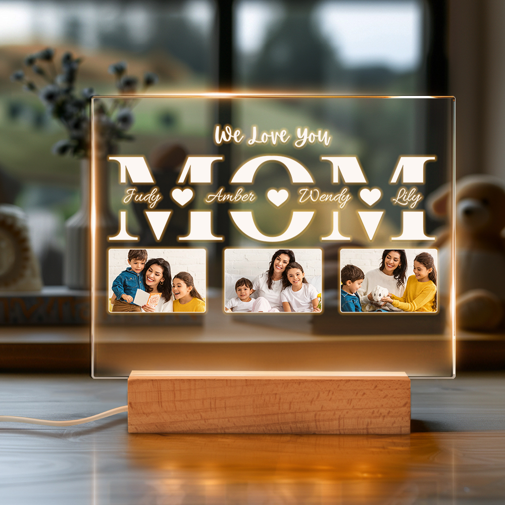Personalized Acrylic Night Light Gifts For Mom | Custom Gift For the Best Mom