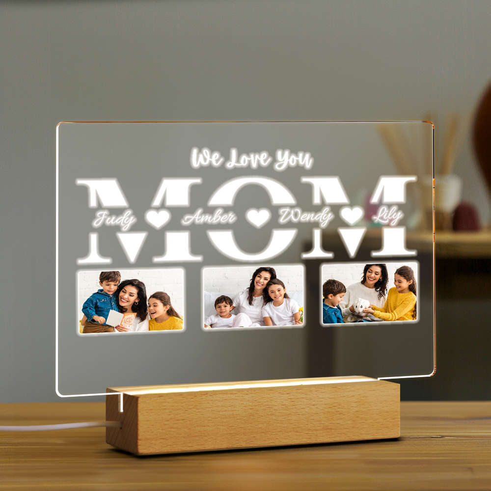 Personalized Acrylic Night Light Gifts For Mom | Custom Gift For the Best Mom