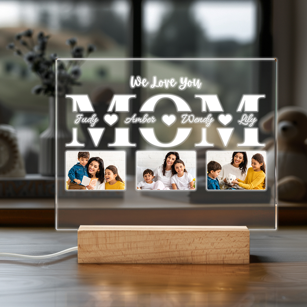 Personalized Acrylic Night Light Gifts For Mom | Custom Gift For the Best Mom