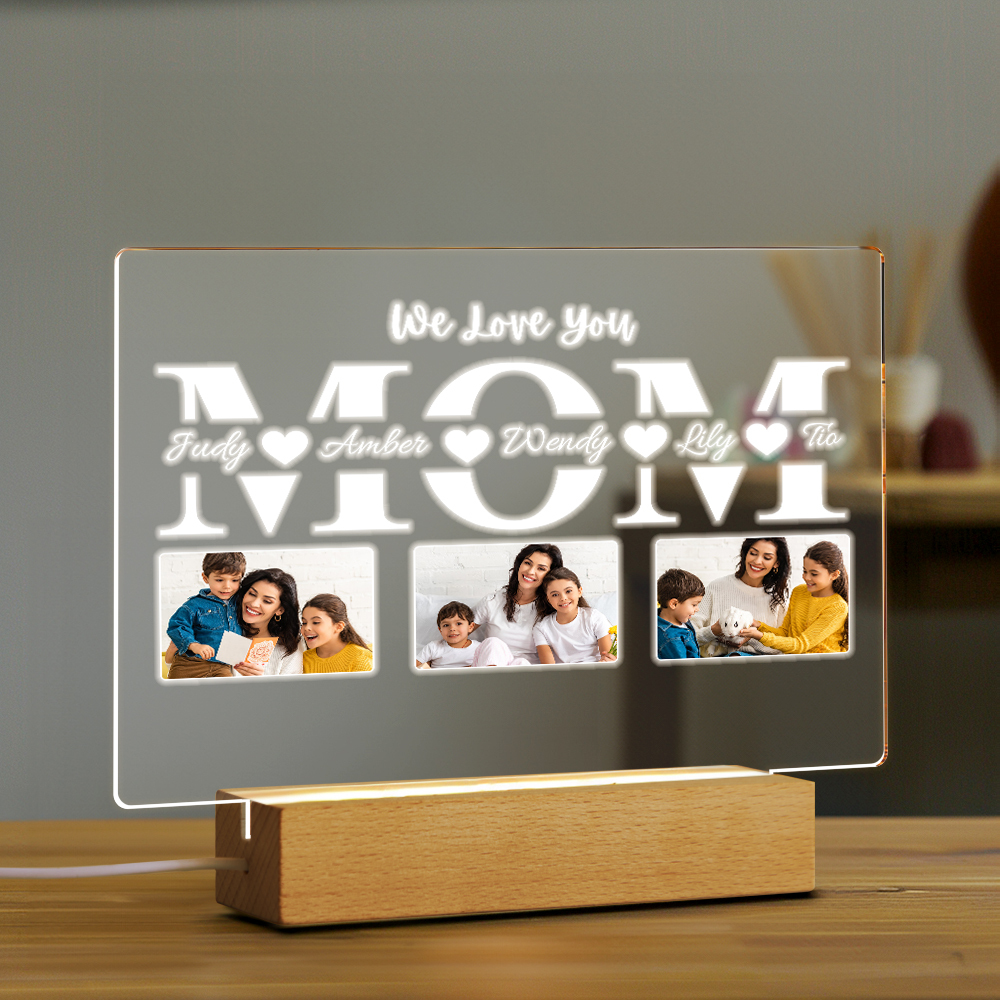 Personalized Acrylic Night Light Gifts For Mom | Custom Gift For the Best Mom