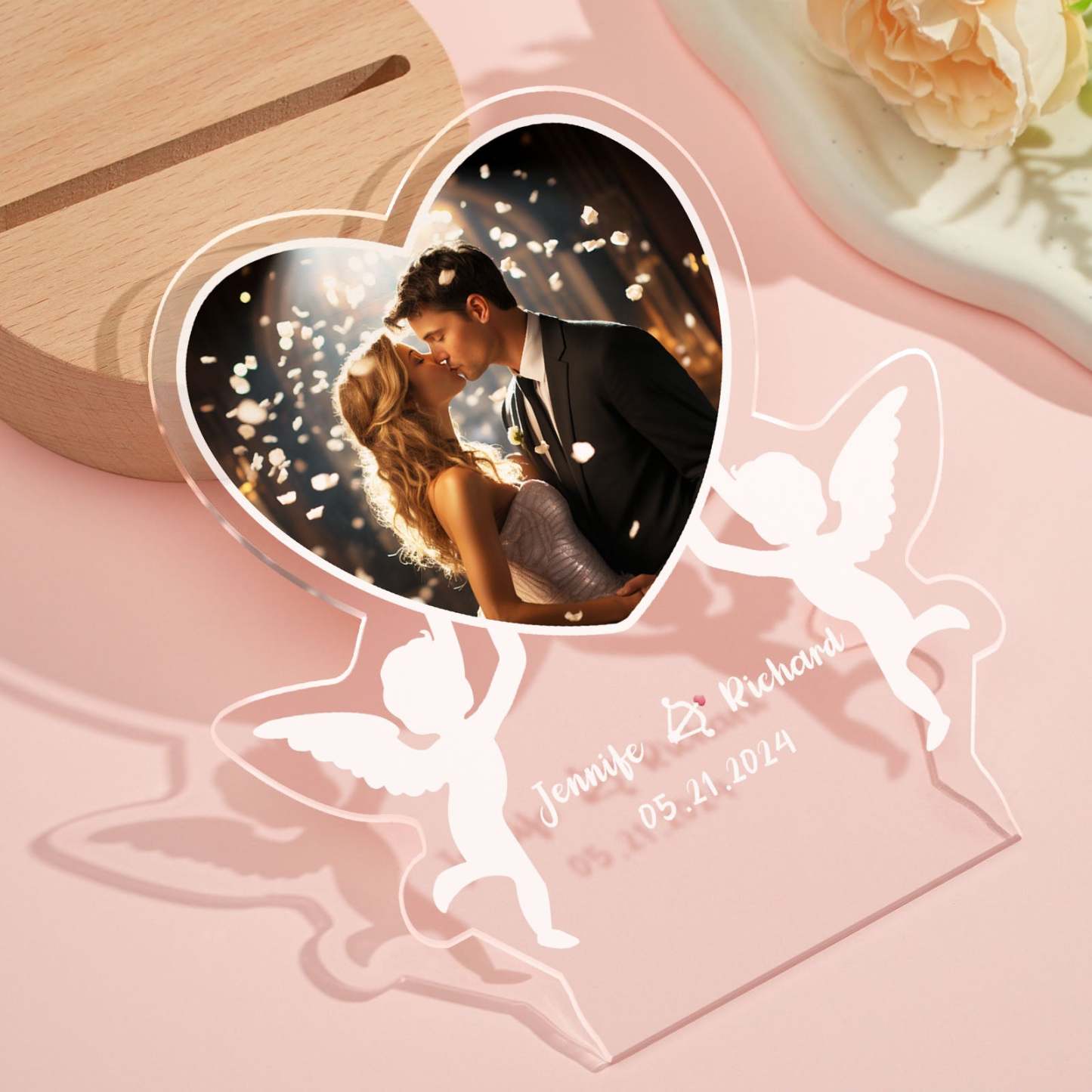 Personalized Gifts for Her Him Custom Night Light with Picture Text Valentines Day Gifts Wedding Gifts Gifts for Birthday Anniversary Gifts for Women Men Wife Husband Girlfriend Boyfriend Couple -