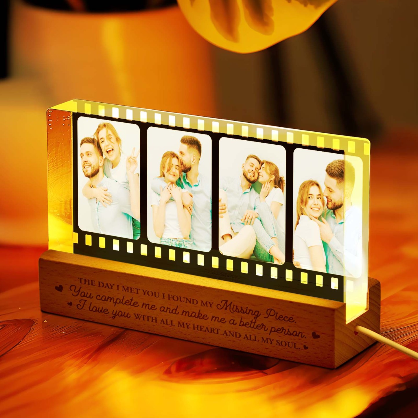 Personalized Photo Night Light Film Style Light Gift for Lover -