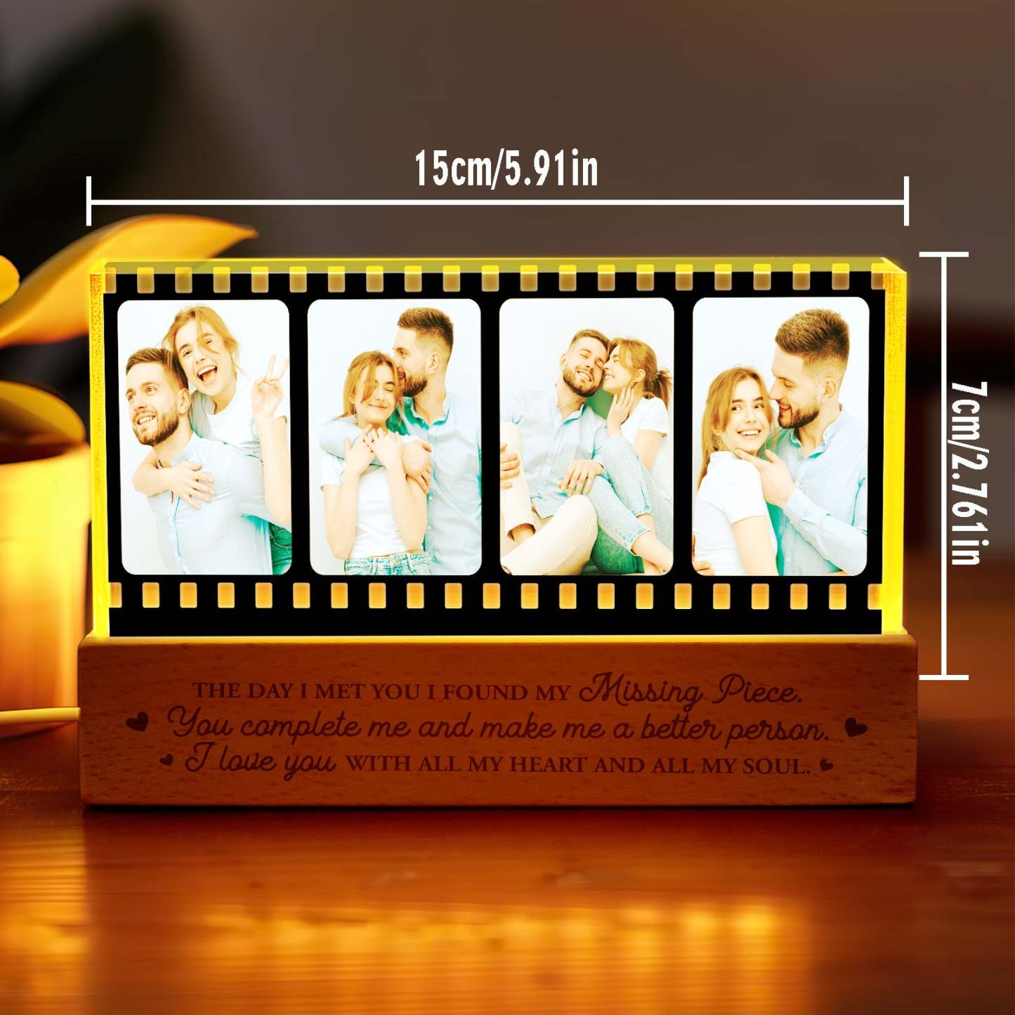 Personalized Photo Night Light Film Style Light Gift for Lover -