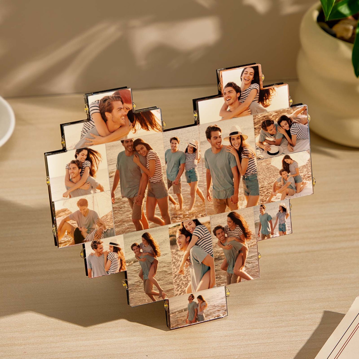 Personalized Photo Collage Acrylic Lamp Custom Photo Acrylic Night Light Plaque Gift for Couple Valentine's Day Gifts