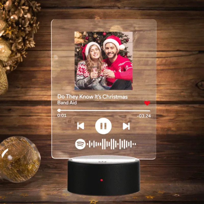 Christmas Gifts Custom Spotify Glass Scannable Spotify Music Code Plaque Artwork