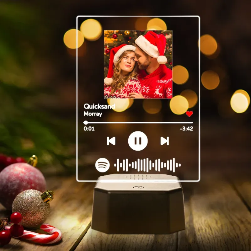 Christmas Gifts Custom Spotify Glass Scannable Spotify Music Code Plaque Artwork