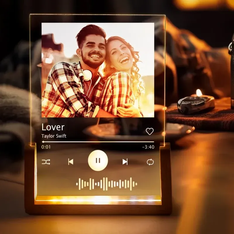 Custom Spotify Code Acrylic Night Light/Plaque/Keychain for Couple