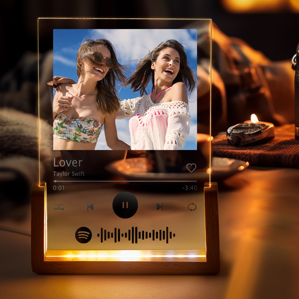 Custom Spotify Plaque Night Light Lamp with Spotify Code Custom Pride Gifts LGBT Gift