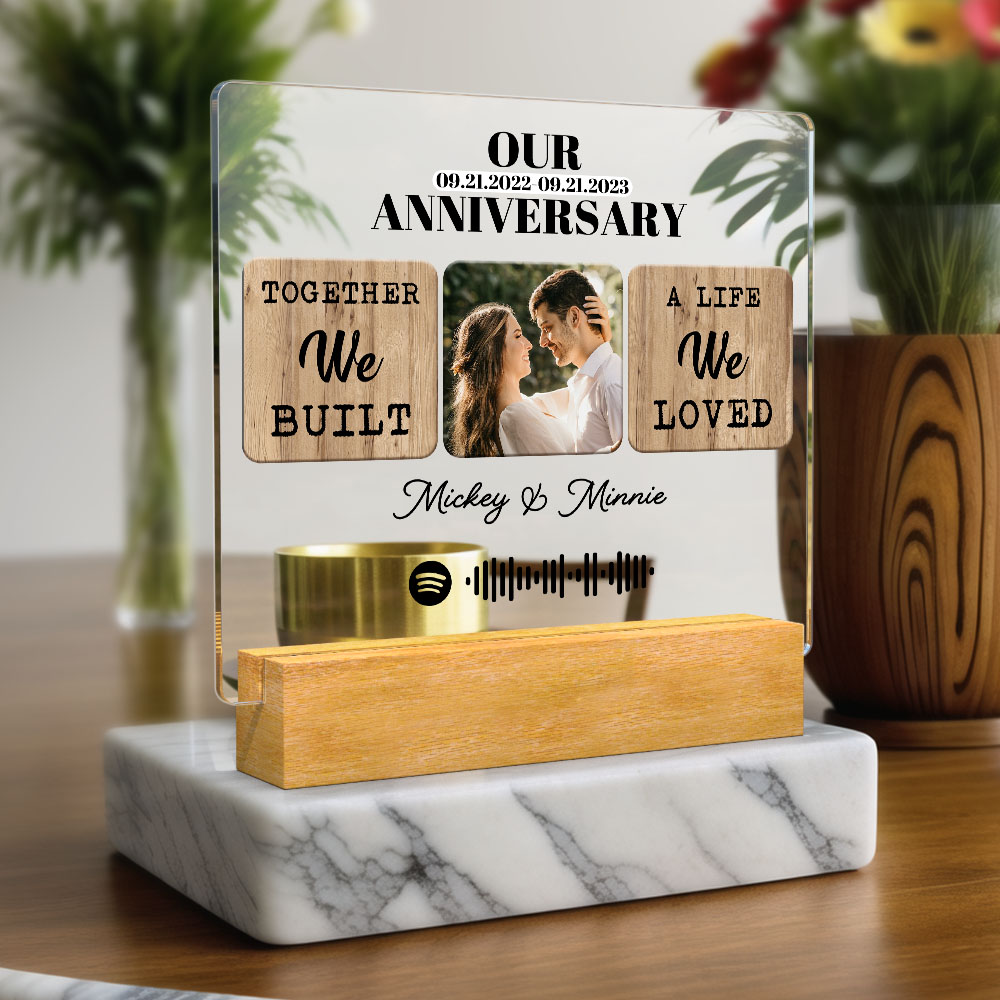 Together We Built A Life We Loved Custom Photo Date - Best Personalized Night Light Gift For Wedding
