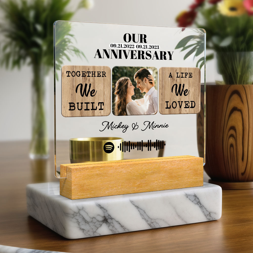 Together We Built A Life We Loved Custom Photo Date - Best Personalized Night Light Gift For Wedding -